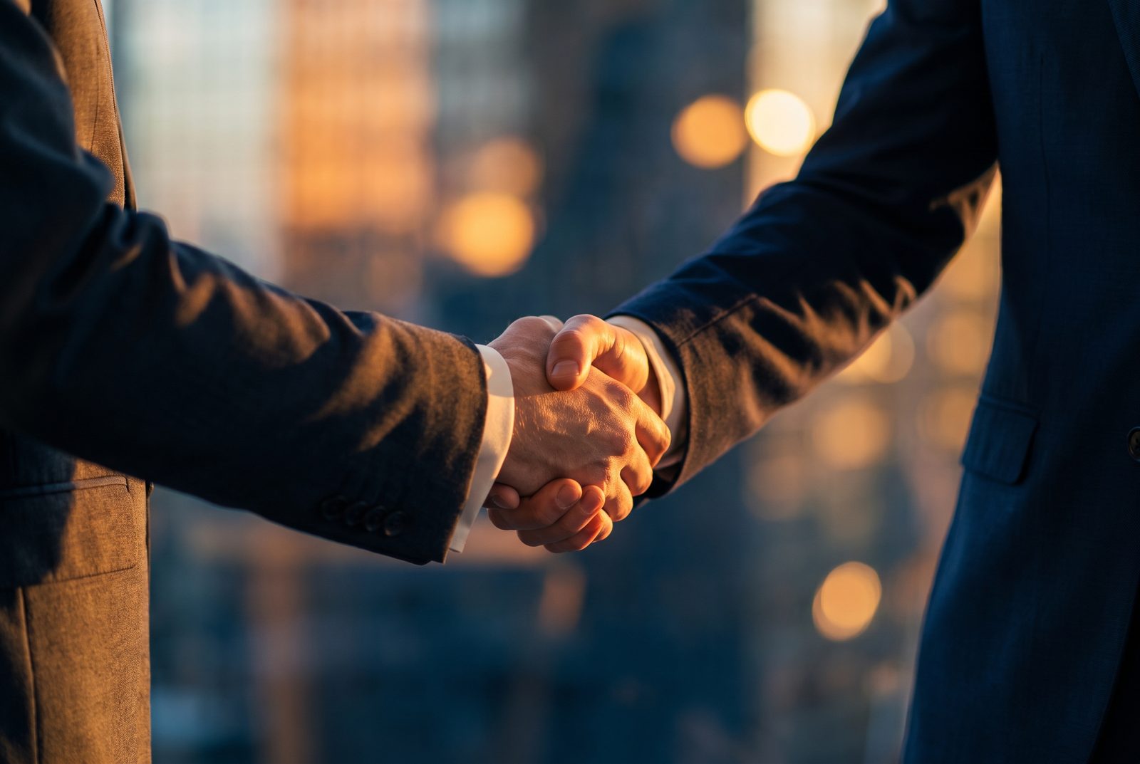 Professional handshake — an operational partnership